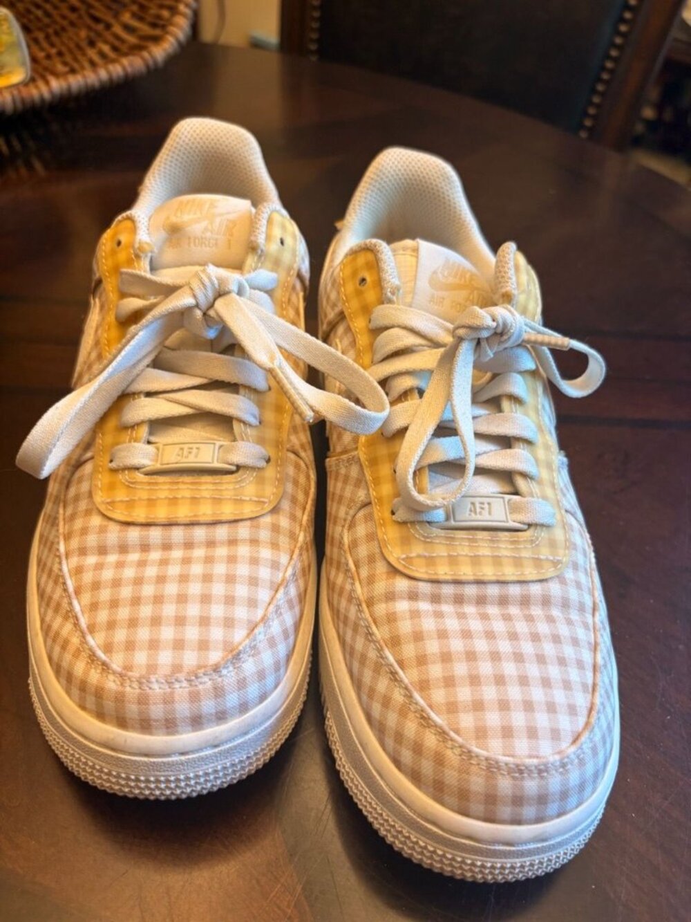 Nike Air Force 1 Low QS ‘Gingham Pack’ Beige - Women’s Size 7.5